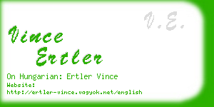 vince ertler business card